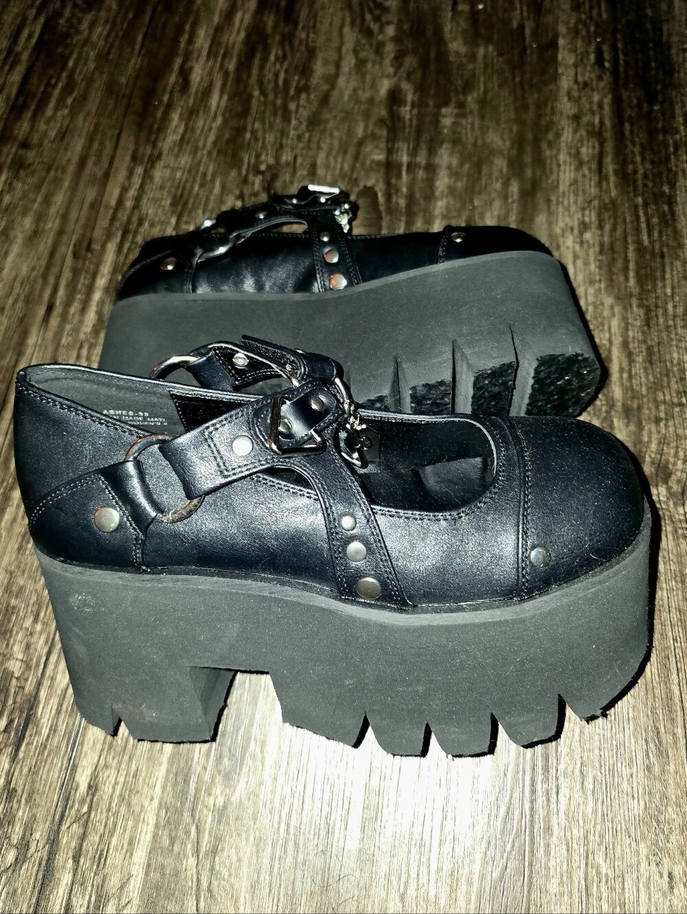 Demonia Ashes-33 platform Mary Janes, 8